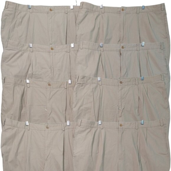 Bills Khakis Pants Mens 46 x 23 Beige Chino M2P Pleated Twill Cotton Lot of 8